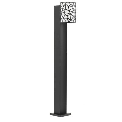 LED ГРАДИНСКО ОСВЕТИТЕЛНО ТЯЛО BILBAO-B80 8W 300Lm 4000K (НЕУТРАЛНА СВЕТЛИНА) IP44 Φ89x145x800mm ЧЕРЕН ЦВЯТ & БЯЛ ЦВЯТ 3241460 V