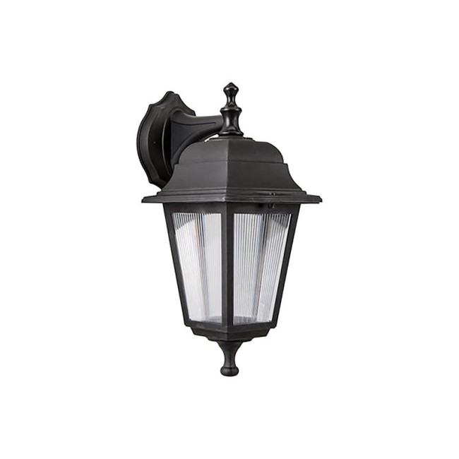 ФАСАДЕН ФЕНЕР  BERGAMO-W E27 ЧЕРЕН ЦВЯТ IP44 ПЛАСТМАСОВ 200x340mm ЧЕРЕН ЦВЯТ 3241880 VITO