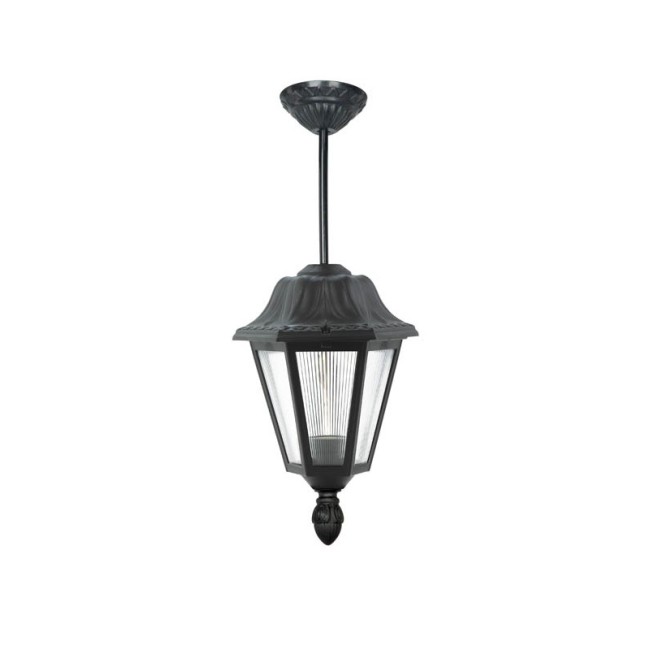 ГРАДИНСКИ ВИСЯЩ ФЕНЕР VERONA-H E27 ЧЕРЕН ЦВЯТ IP44 ПЛАСТМАСОВ 240x240x500mm ЧЕРЕН ЦВЯТ 3242080 VITO