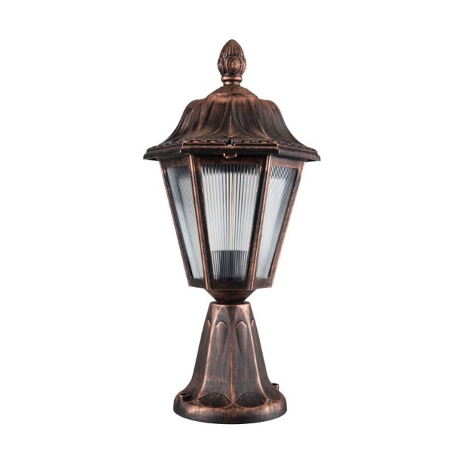 ГРАДИНСКИ ФЕНЕР VERONA-45 E27 ЧЕРЕН ЦВЯТ IP44  ПЛАСТМАСОВ Φ240x450mm АНТИК 3242090 VITO