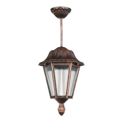 ГРАДИНСКИ ВИСЯЩ ФЕНЕР VERONA-H E27 ЧЕРЕН ЦВЯТ IP44 ПЛАСТМАСОВ 240x240x500mm АНТИК 3242110 VITO