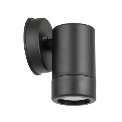 ФАСАДЕН АПЛИК VEGAS P1 GU10 Φ80x120mm IP44 PLASTIC ЧЕРЕН ЦВЯТ  3230310 VITO