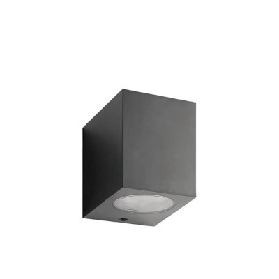 ФАСАДЕН АПЛИК ADRIA SQC1 GU10 92x90x70mm IP54 PLASTIC ЦВЯТ АНТРАЦИТ 3230510 VITO