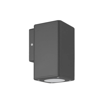 ФАСАДЕН АПЛИК ADRIA SQ1 GU10 76x148x99mm IP54 PLASTIC ЦВЯТ АНТРАЦИТ 3230590 VITO