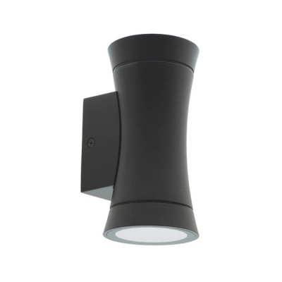 ФАСАДЕН АПЛИК MULIER 2D GU10 ДВУПОСОЧНO ОСВЕТЯВАНЕ Φ70x148x87mm IP44 ЧЕРЕН ЦВЯТ 3230300 VITO