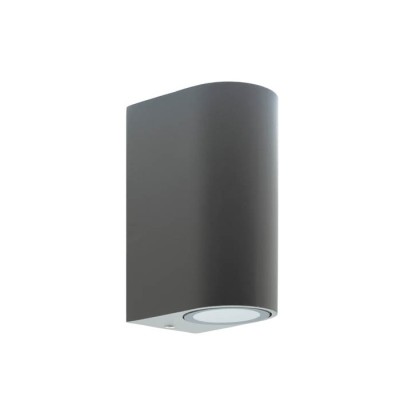 ФАСАДЕН АПЛИК SPIDER 2D GU10 98x145x67mm IP44 ДВУПОСОЧНO ОСВЕТЯВАНЕ АЛУМИНИЙ, ЦВЯТ АНТРАЦИТ 3230050 VITO