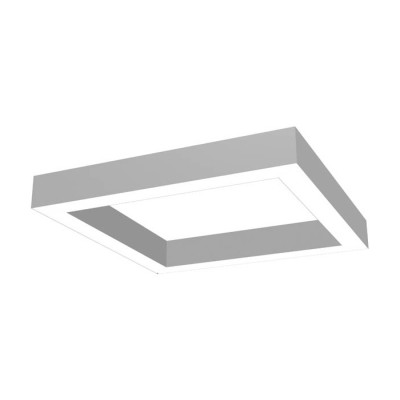 LED ОСВЕТИТЕЛНО ТЯЛО КВАДРАТ ЗА ВИСЯЩ МОНТАЖ PROFILED-PS 900x900x80mm 80W 3000K (ТОПЛА СВЕТЛИНА) 9360Lm СИВ ЦВЯТ 2423490 VITO