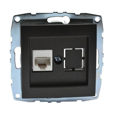 DESPINA МЕХАНИЗЪМ ИНТЕРНЕТ (RJ45 CAT 6) ГРАФИТ