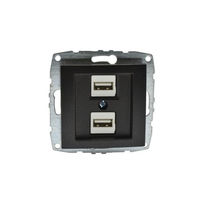 DESPINA МЕХАНИЗЪМ ДВОЙНО USB ЗАРЯДНО ГРАФИТ