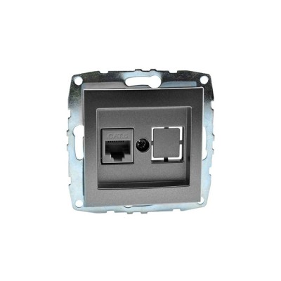 DESPINA МЕХАНИЗЪМ ИНТЕРНЕТ (RJ45 CAT 6) АНТРАЦИТ
