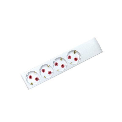 4 GANG GROUNDED GROUP SOCKET SCHUKO WITH CHILD PROTECTION WITHOUT CABLE 8002040 VITO