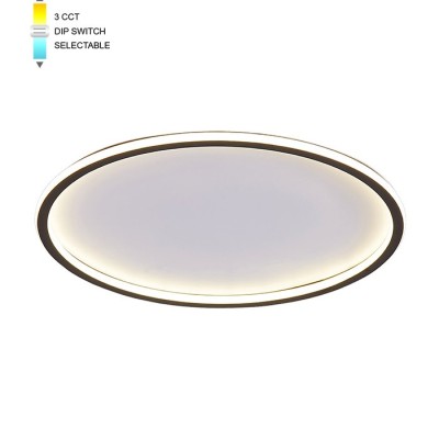 LED CEILING ROUND LIGHTING FIXTURE DISC 1 φ500*H45 46W 3xCCT-DIP SWITCH WHITE+BLACK 2026240 VITO