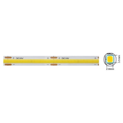LED STRIP PLUS 24V 320xCOB 12W 3M(ADHESIVE TAPE) 8mm IP20 4000K 5m ROLL 5540600 VITO
