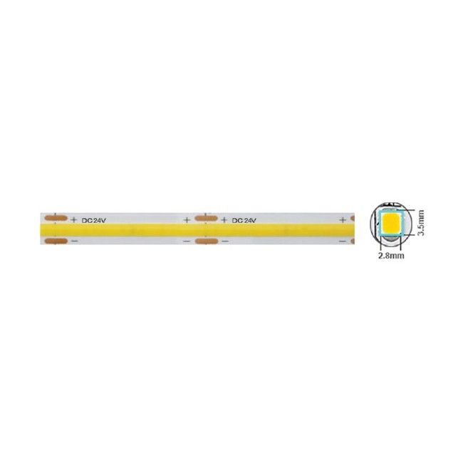 LED STRIP PLUS 24V 320xCOB 12W 3M(ADHESIVE TAPE) 8mm IP20 4000K 5m ROLL 5540600 VITO
