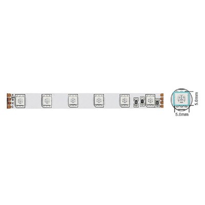 LED STRIP PLUS 24V 60x5050 14.4W 3M(ADHESIVE TAPE) 10mm IP20 RGB 5m ROLL 5540500 VITO