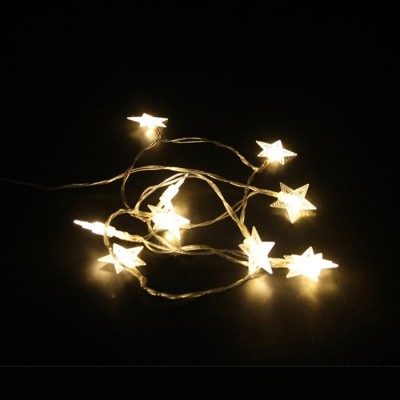 CHRISTMAS LIGHTING NATALE-10 STAR 10LED 2700K 1M 2xAA IP20 TRANSPARENT 5620630 VITO