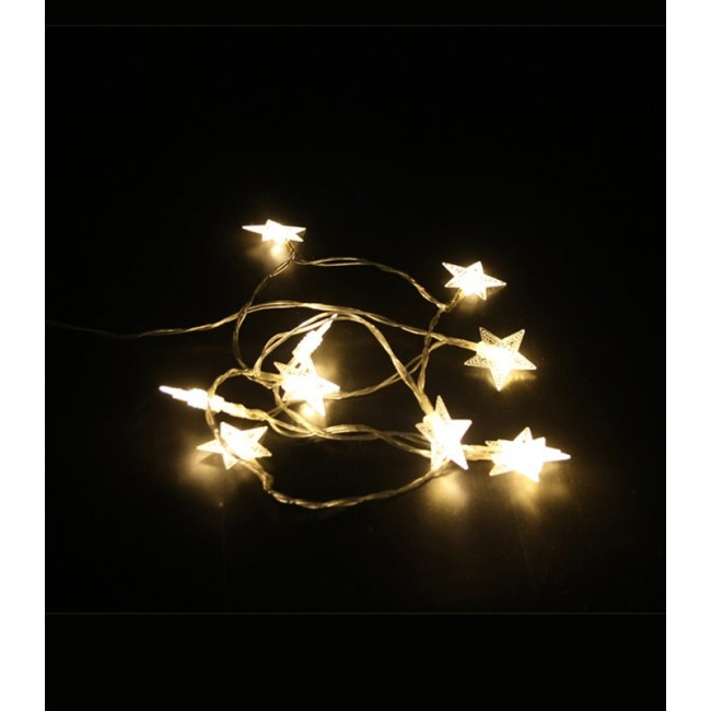 CHRISTMAS LIGHTING NATALE-10 STAR 10LED 2700K 1M 2xAA IP20 TRANSPARENT 5620630 VITO