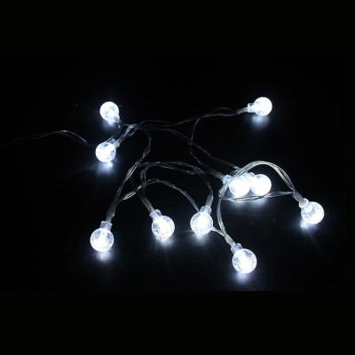 CHRISTMAS LIGHTING NATALE-12 BULB 10LED 6400K 1M 2xAA IP20 TRANSPARENT WITH TIMING FUNCTION 5620671 VITO