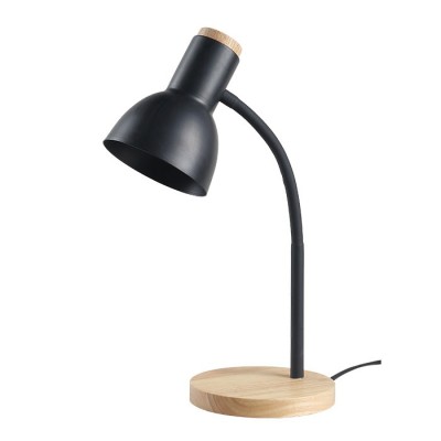 HOME&OFFICE DESK LAMP JOLLY E27 BLACK WOOD BASE WITHOUT BULB 5301620 VITO