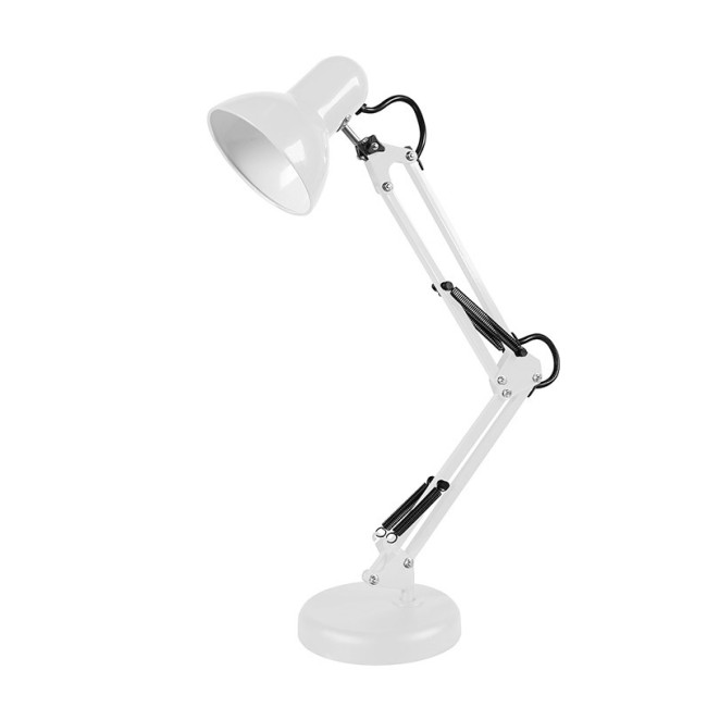 HOME&OFFICE DESK LAMP PIXXAR E27 WHITE METAL BASE+CLAMP WITHOUT BULB 5301670 VITO