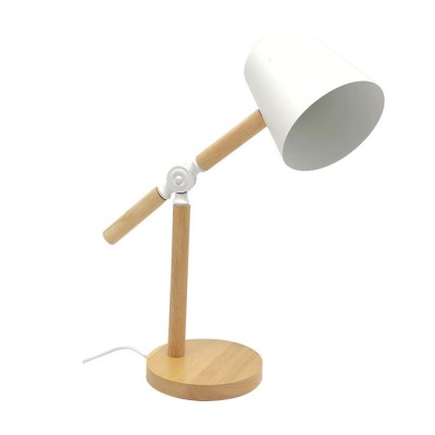 HOME&OFFICE DESK LAMP PINOCCHIO E27 WHITE WOOD BASE WITHOUT BULB 5301650 VITO