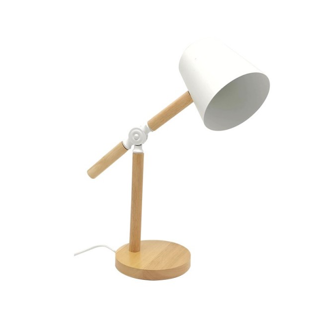 HOME&OFFICE DESK LAMP PINOCCHIO E27 WHITE WOOD BASE WITHOUT BULB 5301650 VITO
