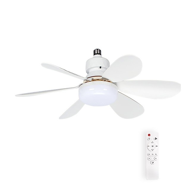 CEILING FAN WITH LED LAMP FANLUX-A6 15W 3xCCT (3000K/4500K/6500K) 1275Lm 52CM WHITE REMOTE 2027720 VITO