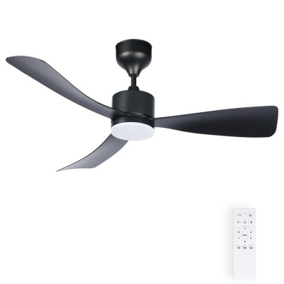 CEILING FAN WITH LED LAMP FANLUX-C3 18W 3xCCT (3000K/4500K/6500K) 1530Lm 106CM BLACK REMOTE 2027750 VITO
