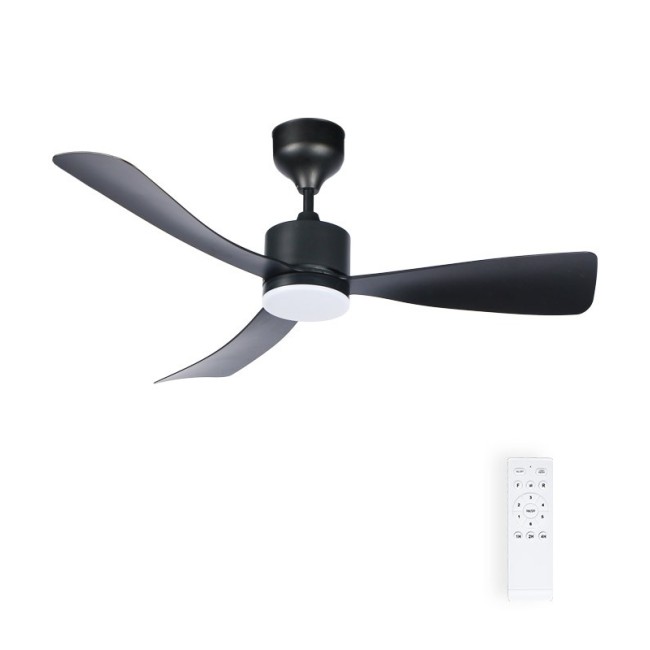 CEILING FAN WITH LED LAMP FANLUX-C3 18W 3xCCT (3000K/4500K/6500K) 1530Lm 106CM BLACK REMOTE 2027750 VITO