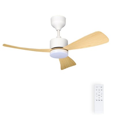 CEILING FAN WITH LED LAMP FANLUX-C3 18W 3xCCT (3000K/4500K/6500K) 1530Lm 106CM WOOD REMOTE 2027760 VITO