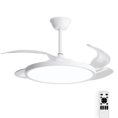 CEILING FAN WITH LED LAMP FANLUX-D4 30W 3xCCT (3000K/4500K/6500K) 2250Lm 106CM WHITE REMOTE 2027780 VITO
