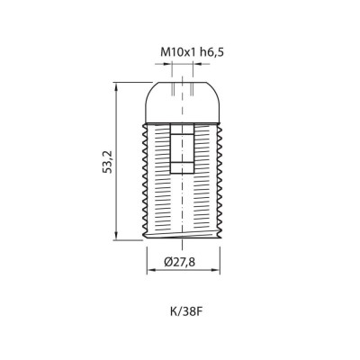 Фасунга термопластична K/38/F/T210/N Фасунга термопластична K/38/F/T210/N