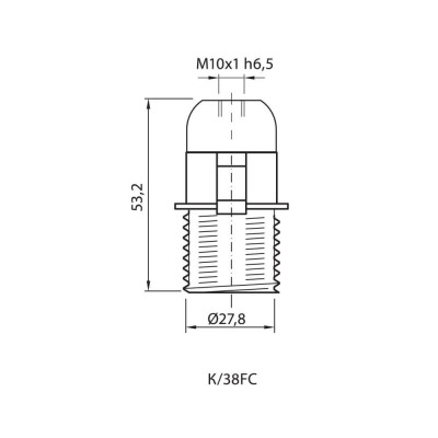 Фасунга термопластична K/38/FC/T210/B Фасунга термопластична K/38/FC/T210/B