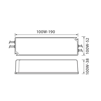 LED захранване SPD SLIM LED DRIVER ∙ 100W ∙ IP67 LED захранване SPD SLIM LED DRIVER ∙ 100W ∙ IP67