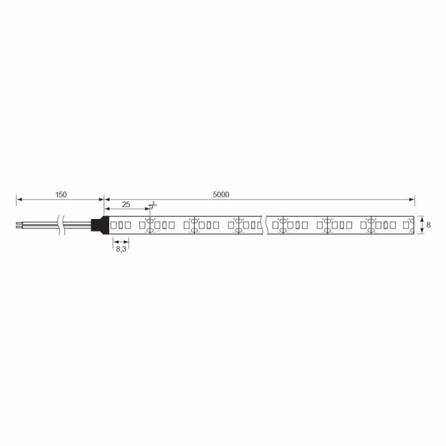 LED лента BAND LED ∙ 120 SMD2835 ∙ 6400K ∙ 5м