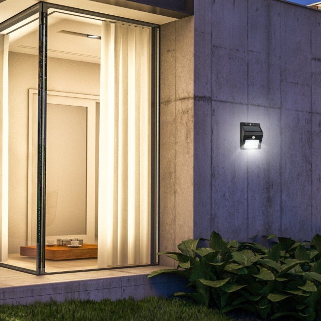 Соларен LED аплик със сензор PIN SOLAR LED ∙ 0.55W ∙ 110lm ∙ PIR ∙ 4000K ∙ IP44