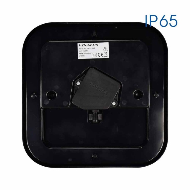 LED плафониера DOLCE/SQ LED ∙ 15W ∙ черен ∙ 4000K ∙ IP65 LED плафониера DOLCE/SQ LED ∙ 15W ∙ черен ∙ 4000K ∙ IP65