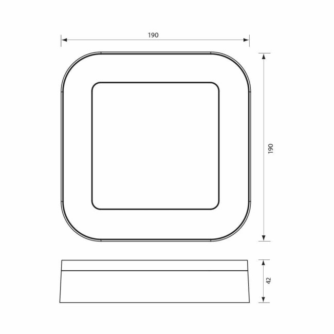 LED плафониера DOLCE/SQ LED ∙ 15W ∙ черен ∙ 4000K ∙ IP65 LED плафониера DOLCE/SQ LED ∙ 15W ∙ черен ∙ 4000K ∙ IP65