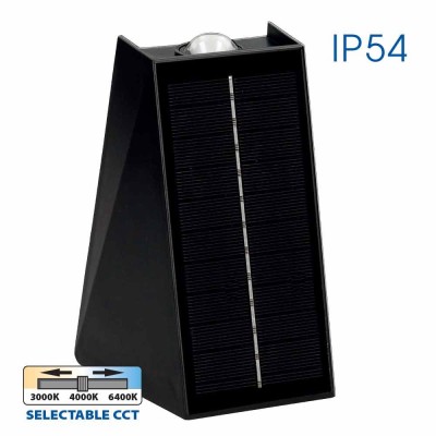 Соларен LED аплик POLUX SOLAR LED ∙ 4W ∙ 70lm ∙ CCT-switch ∙ 3000K-4000K-6400K ∙ IP54