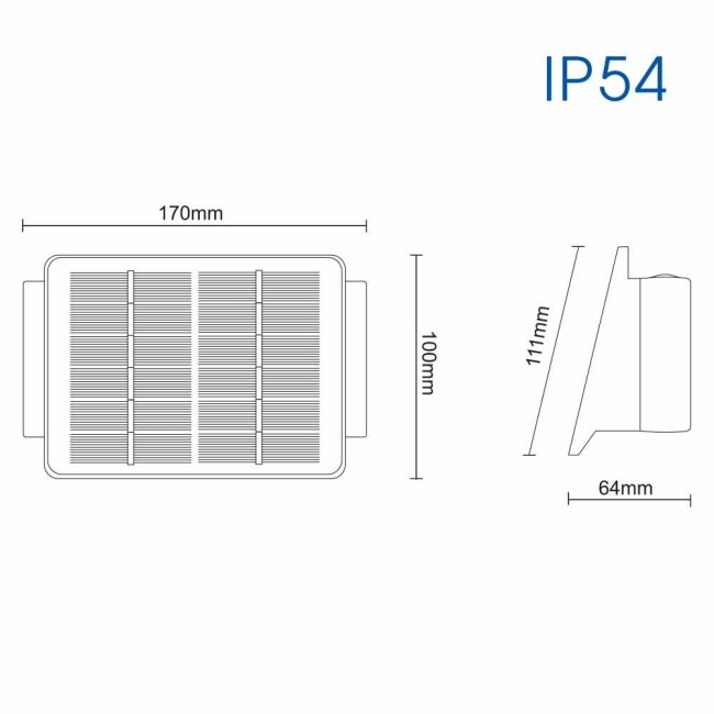 Соларен LED аплик DOMINO SOLAR LED ∙ 10W ∙ 70lm ∙ 4000K ∙ IP54