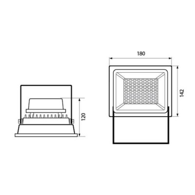 LED прожектор PRIME LED SMD ∙ 30W ∙ черен ∙ 4000K ∙ IP65