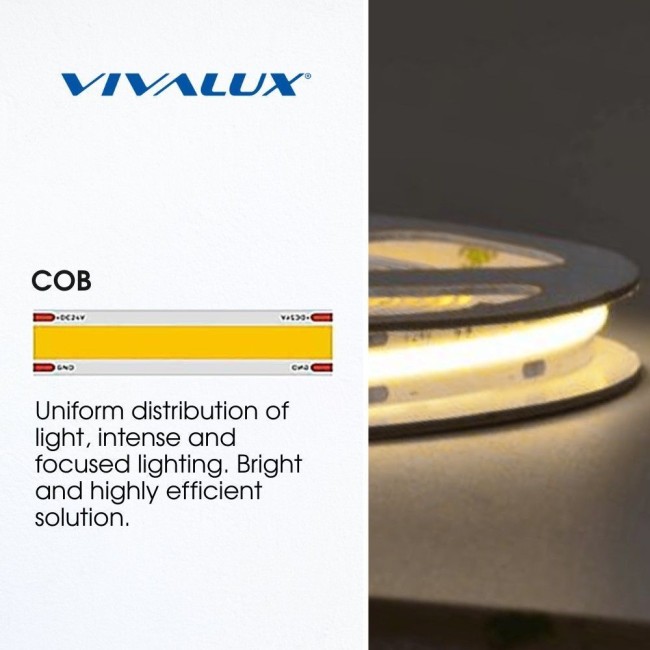LED лента DOBI LED ∙ 192 SCOB ∙ 24VDC ∙ 3000K ∙ 5 м